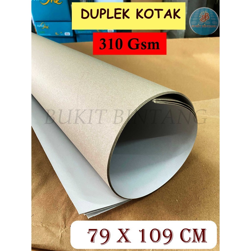 

Duplek Coated / Duplek Kotak 310 Gsm Ukuran Plano 79 x 109 Cm