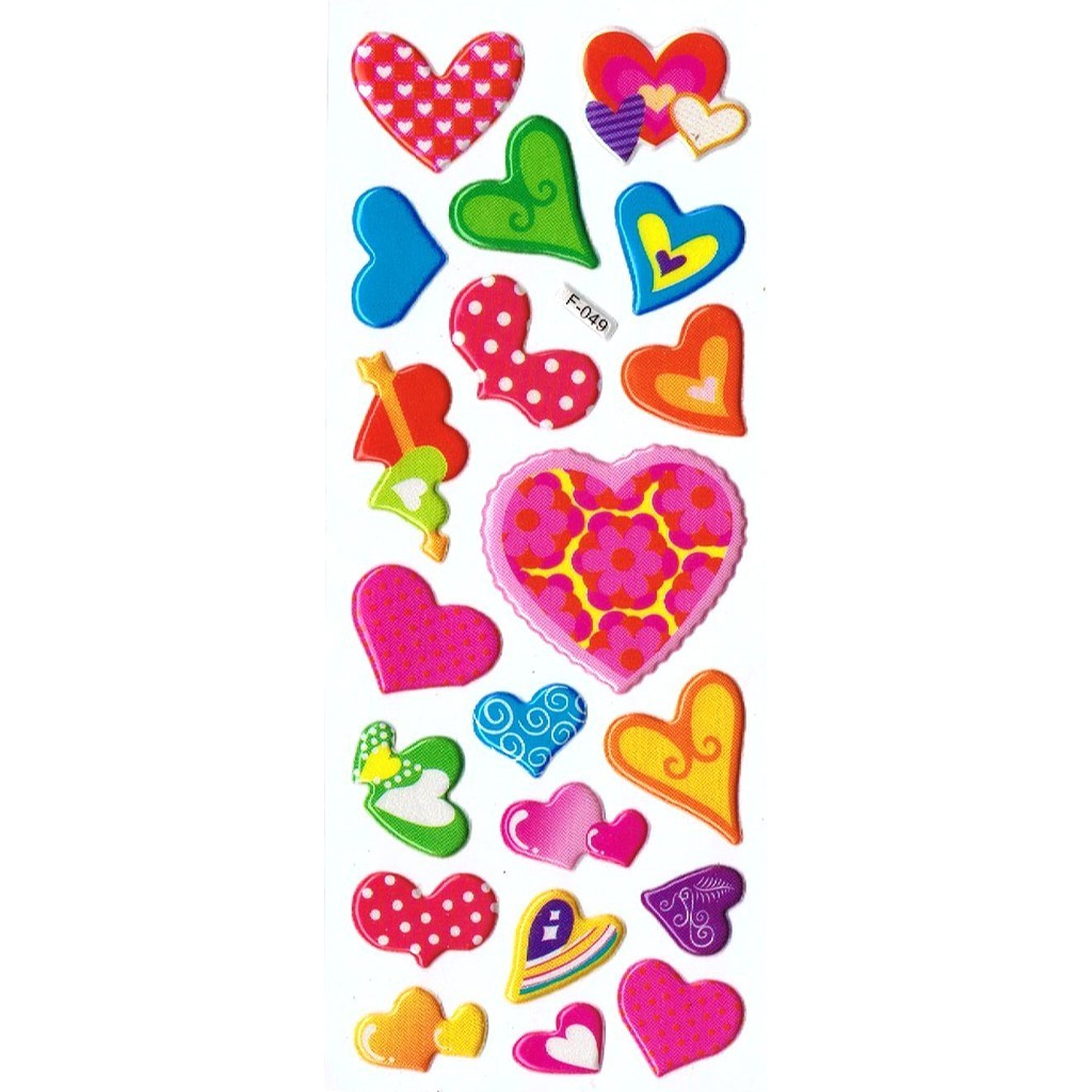 

SK429 Sticker Stiker Penghargaan Motivasi Anak Foam Emboss Hati Heart Love