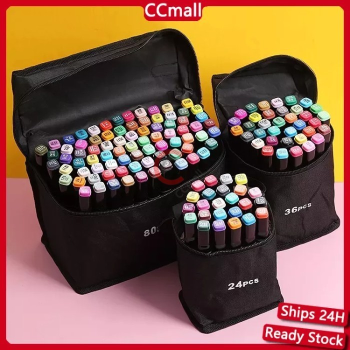 

Sarila 120Pcs Spidol Touch Art Maker / Graphic Art Maker Pen Color / Spidol