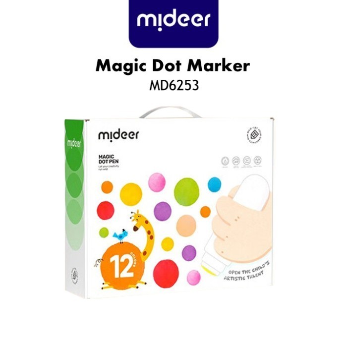 

Sarila Mideer Magic Dot Marker 12 Mainan Edukasi Anak Spidol Bulat Menggambar