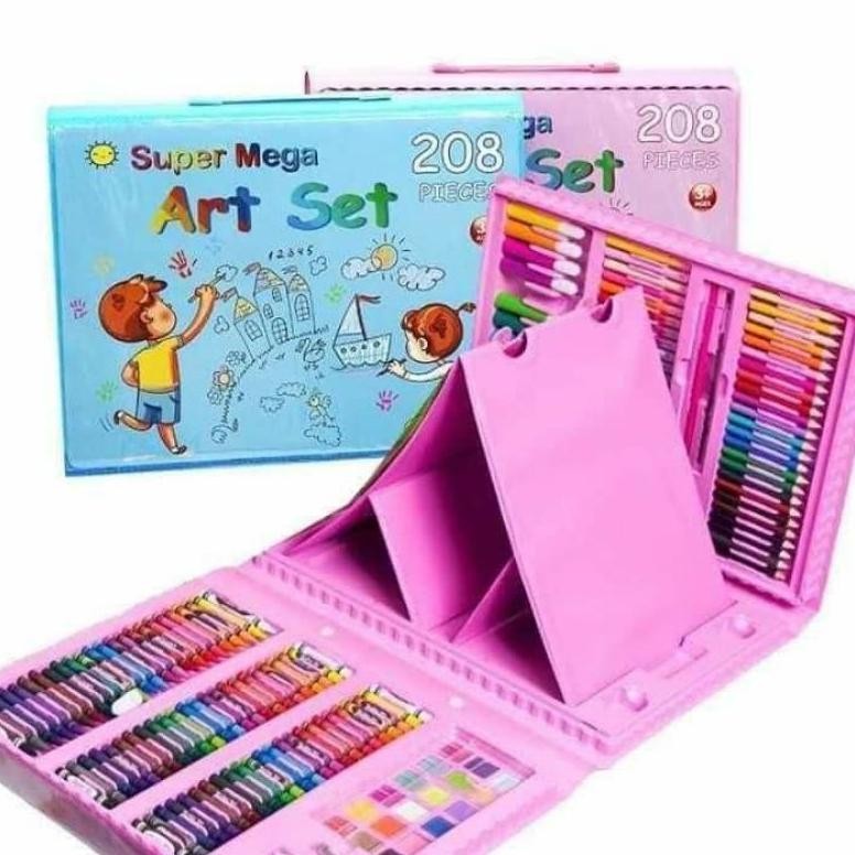 

Io-98 Viral Crayon Set Anak / Super Mega Art Set Isi 208Pcs Warna Pensil Krayon Crayon Mewarnai / Alat Gambar Mewarnai /Alat Lukis Cat Air Hadiah Anak BisaCod