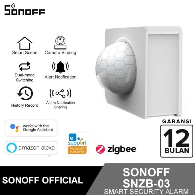 Sonoff Smart Motion Sensor Zigbee Snzb03 Sensor Gerak Smart Home Iot