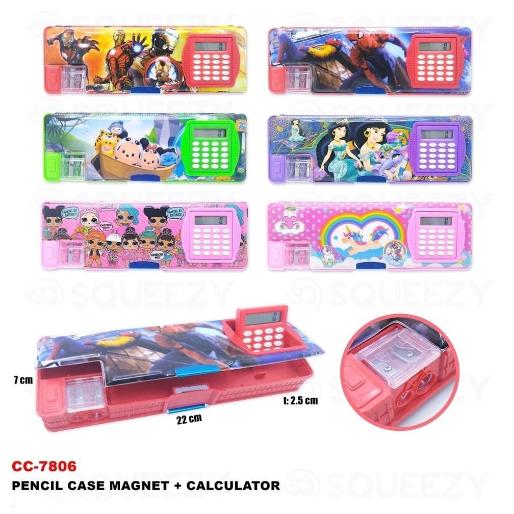

Big Sale Kotak / Tempat Pensil Magnet 2 Sisi Dilengkapi Kalkulator Dan Rautan Hig Quality