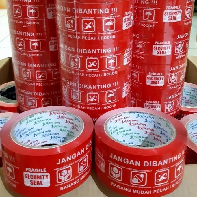 

HARGA DISC - LAKBAN FRAGILE MERAH 2"(48MM 90 YARD FULL) DUS AN