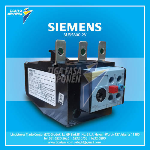3US5800-2V Overload relay 57-70A 10A 1NO + 1NC Perkakas Industri