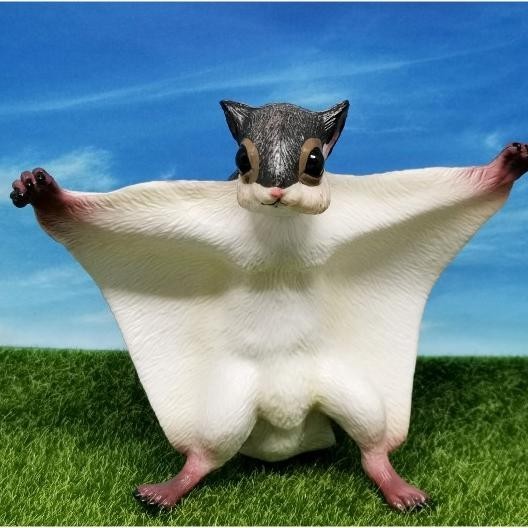 Flying Squirrel Animal Figure/ Niatur Binatang Tupai Terbang