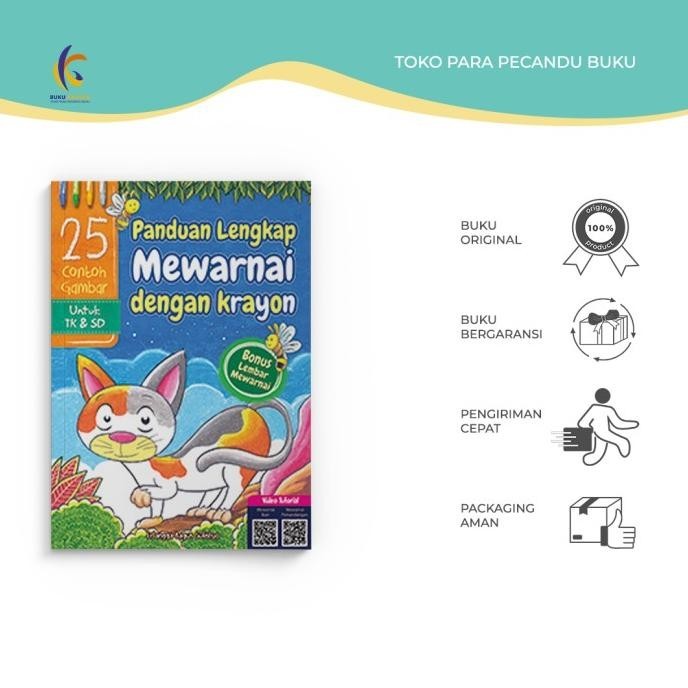 

BUKU ANAK - PANDUAN LENGKAP MEWARNAI DENGAN KRAYON - CIKAL AKSARA - ER SS