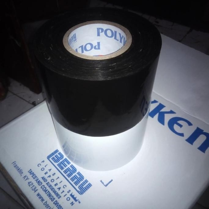 

TERBARU - isolasi pipa gas wraping tape polyken 4 inci x 100ft hitam