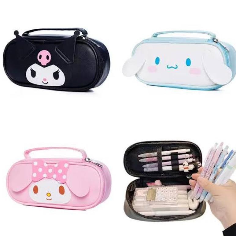 

er-6 Tempat Pensil Sanrio Kotak Pensil Sanrio Pouch Kuromi Melody Cinnamoroll Multifungsi Hemat