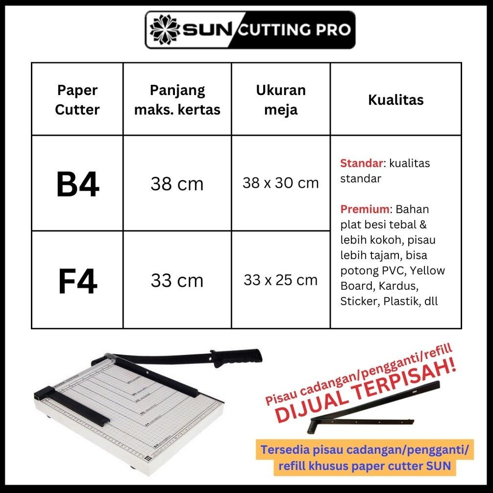 

wd-54 Paper Cutter Folio F4 / B4 ( Alat Potong / Mesin Pemotong Kertas HVS, Sticker, Dos, PVC ID Card, Yellow Board, Art Paper, Vinyl, Bontax Camel, Kertas Foto A5 A4 F4 B4 Glossy Silky Glossy Photo Paper) Premium