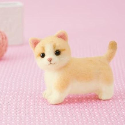 DIY needle felting craft kit munchkin cat
