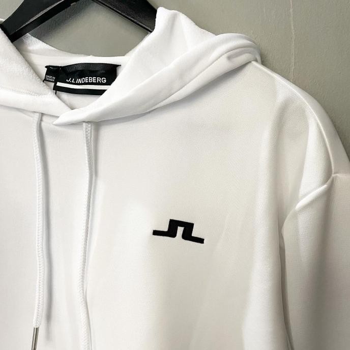 J.Lindeberg Stretch Fleece Light Hoodie White