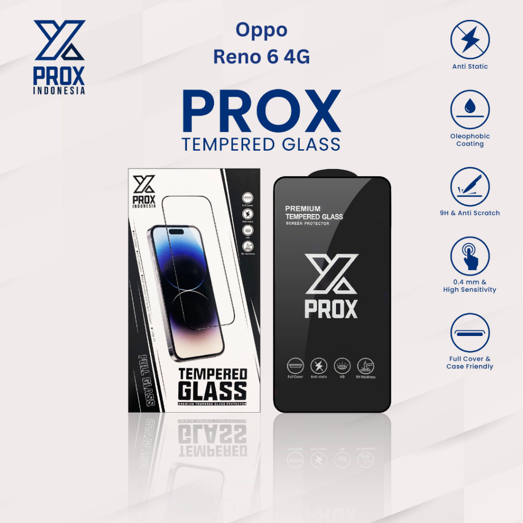 PROX Tempered Glass For Oppo Reno 6 4G Full Cover Clear