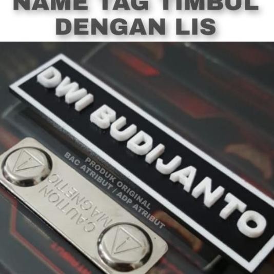 

Papan Nama - Name Tag Dada Huruf Timbul