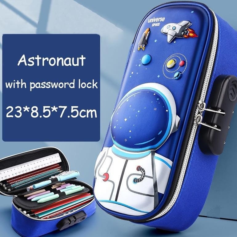 

3D Large-Capacity Pencil bag Kawaii Pencil Case Unicorn EVA Waterproof Pencil Case With Lock Gift for Boys Girls School Stationery Supplies