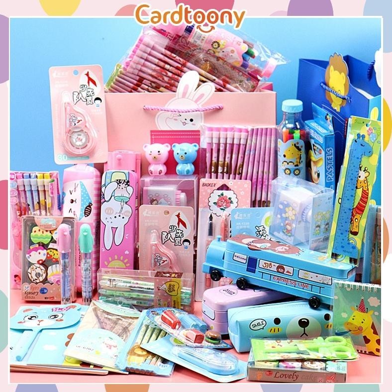 

Paket Alat Tulis Kiloan Pulpen Stiker Memo Tempel Penghapus Pensil Buku Penggaris Rautan Stationery Gunting Stapler Stationery Set