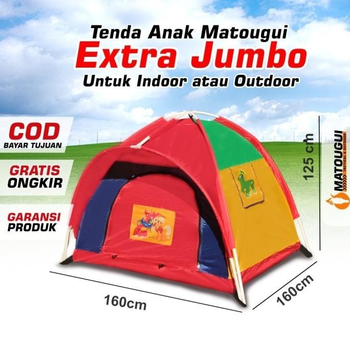 Tenda Camping Anak Anti Air Ukuran Lebih Besar Dan Mudah Dipasang Baru