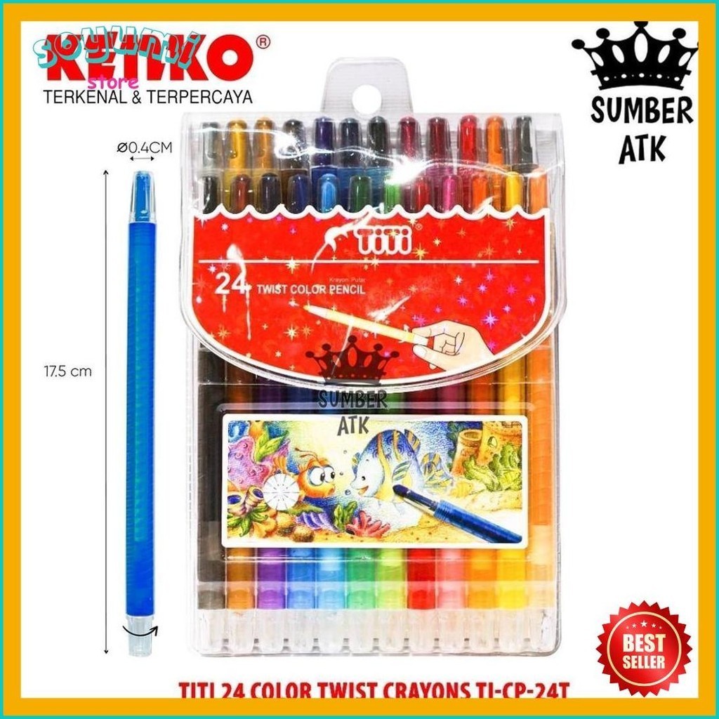 

Crayon Twist Kenko Titi 12 Dan 24 Color Twist Crayon (Pvc Bag) (Murmer)
