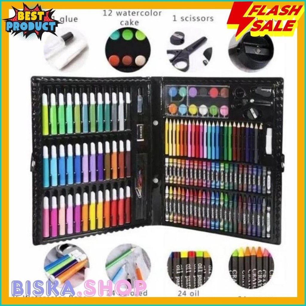 

150 Pcs Crayon Set Art Isi 150 Pcs Pensil Warna Crayon Alat Lukis (Lagi Viral)