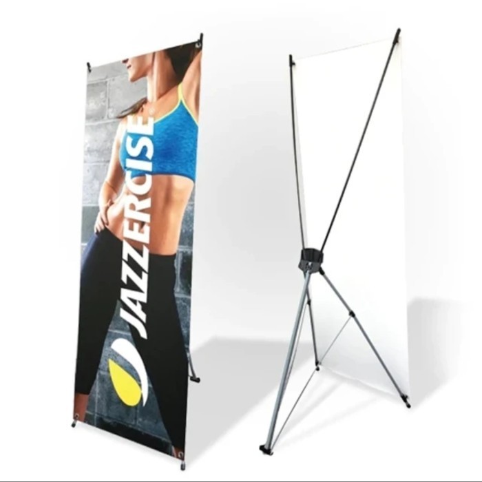 Standing Y Banner Besi Hitam Stand 60 x 160