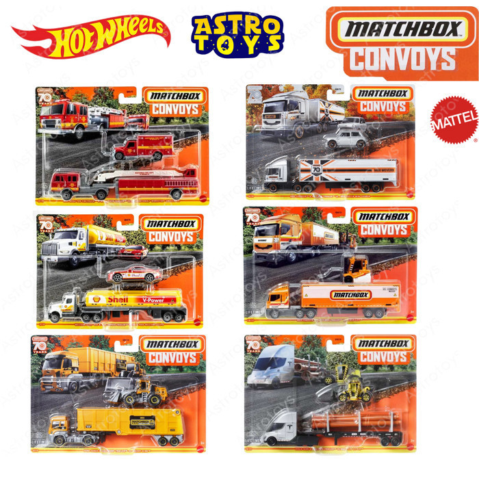 Ane Matchbox Convoys Mainan Anak Diecast Metal Mobil Truck Trailer Box Kontainer - Koleksi Miniatur