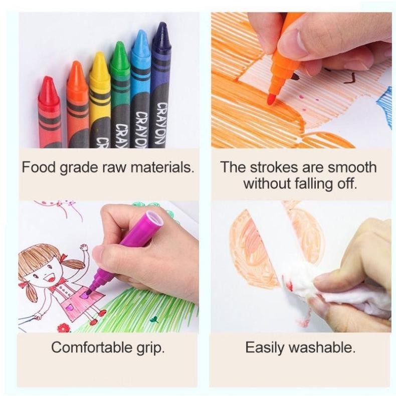 

Cuci Gudang Ea Art Full Set 150Pcs Krayon Mewarnai Anak Pensil Warna Perlengkapan Mewarnai Lukis/Bright Crown Pensil Warna Crayon Set Isi 105 Pcs/ Crayon Set Macam Warna Cocok Menggambar Mewarnai Cod