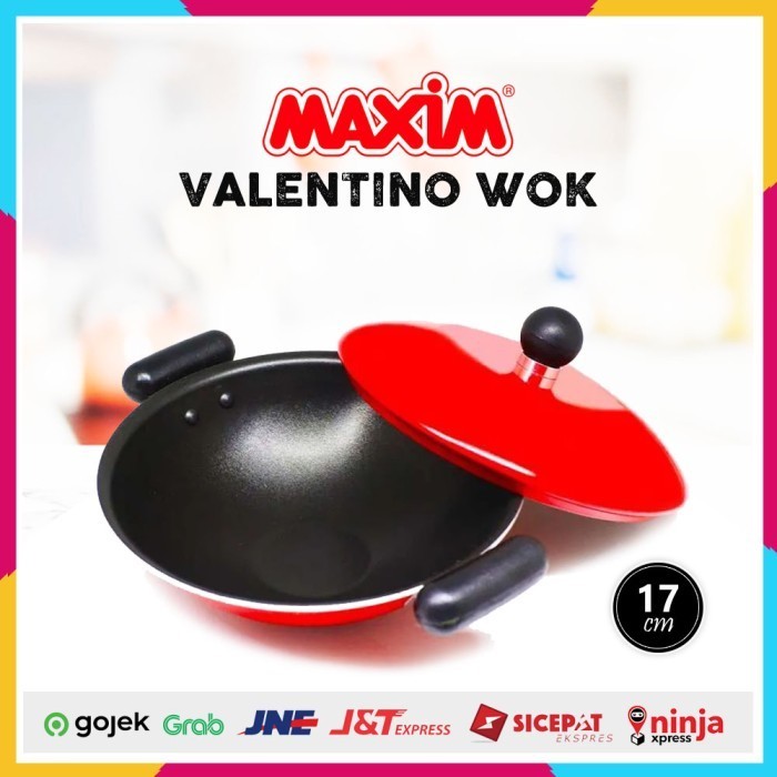 Wajan Maxim Valentino Teflon Mie Wok / Serabi 17 Cm