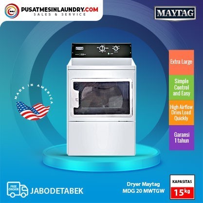 MESIN PENGERING MAYTAG, DRYER MAYTAG TIPE GAS 15 KG