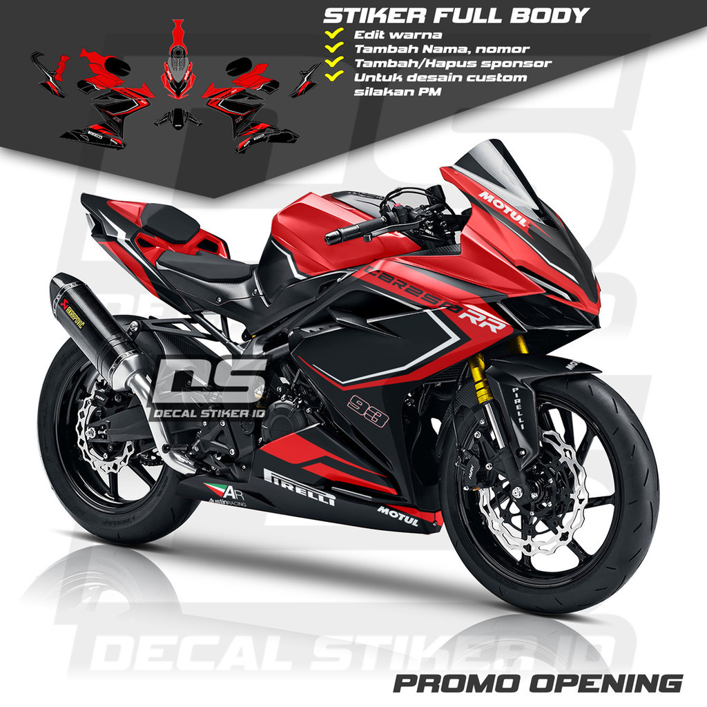 Decal cbr250rr full body keren stiker cbr250rr full body keren striping cbr250rr terbaru decal cbr25