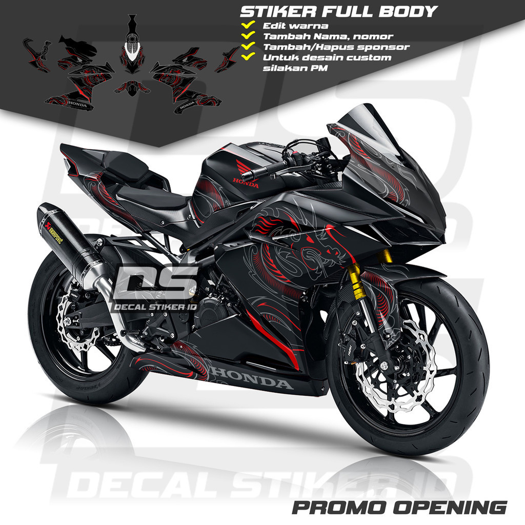 Decal cbr250rr full body keren stiker cbr250rr full body keren striping cbr250rr terbaru decal cbr25