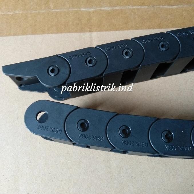 [ Bv ] Wire Cable Carrier Drag Chain Plastic Cnc Towline 15X20 15 X 20 Mm 1M  Ready