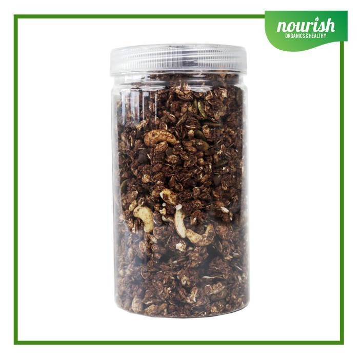 

Nourish Granola Chocolate Cashew - Kacang Mede (Bebas Kolesterol, Tinggi Serat, Vegan) K02