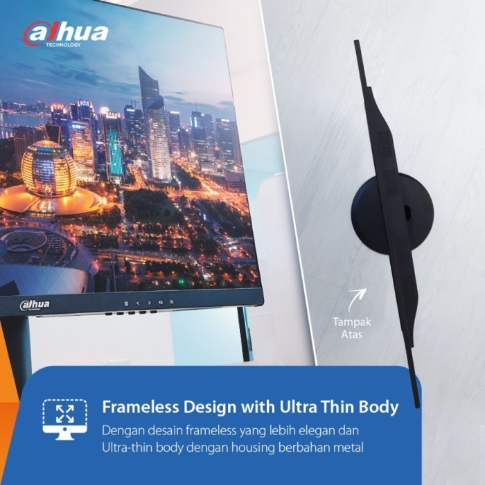 Monitor Led Dahua 22"Inch Lm22-H200 Fullhd Garansi 2 Tahun