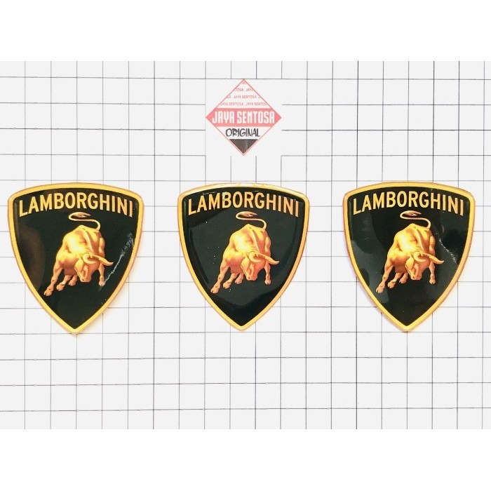 Sticker Timbul Sticker Resin Lamborghini Lebar 53Mm