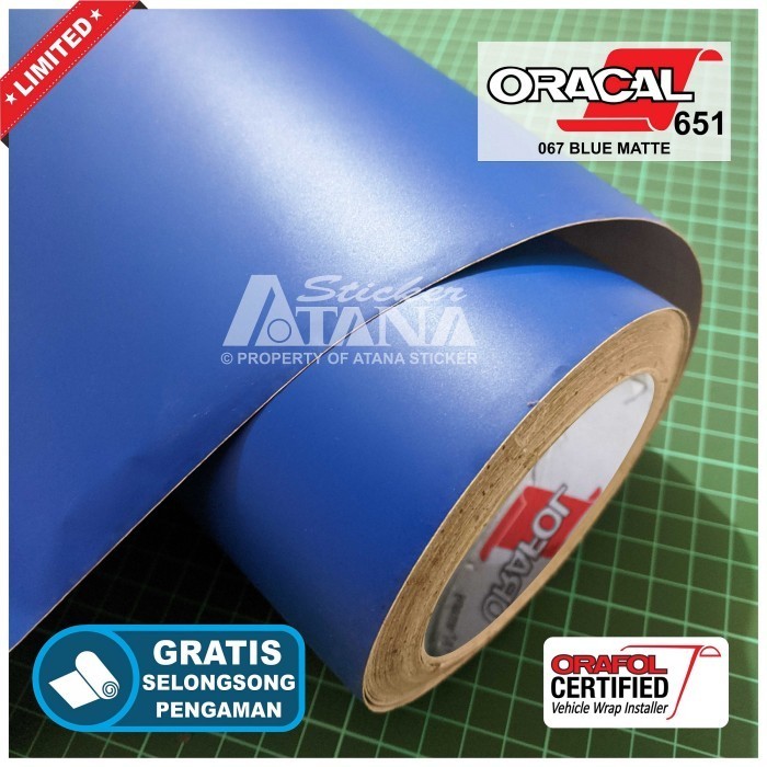 Skotlet Biru Doff Oracal 651 Stiker Blue Dop Matte Decal Mobil