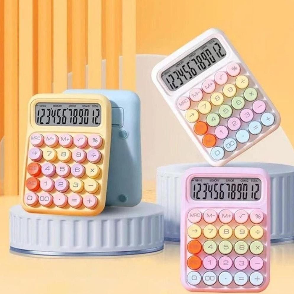 

ghs-55 (PE 817M) Kalkulator Calculator Keyboard Boba Dot Fancy Warna Soft Pastel merk Perisai Terlaris