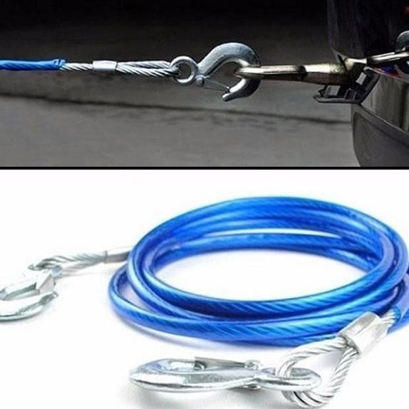 Tali Derek Mobil Kawat Baja Seling Towing 4 Meter 5 Ton Seling Derek Mobil 5 Ton Derek Mobil Avanza