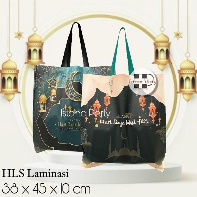 

:::::::] Tas Souvenir Lebaran / Goodie Bag Idul Fitri / Tas Hampers Laminasi L