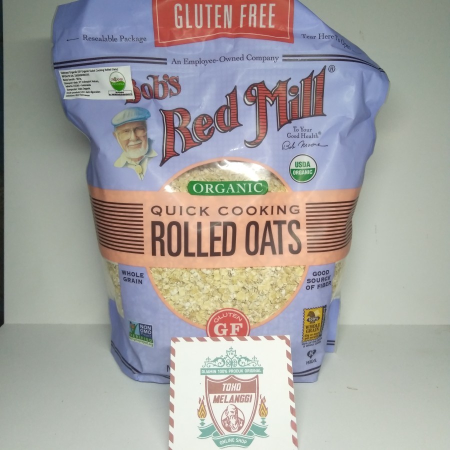 

Bob's Red Mill Organic Quick Cooking Rolled Oats Gluten Free Bobs 794g