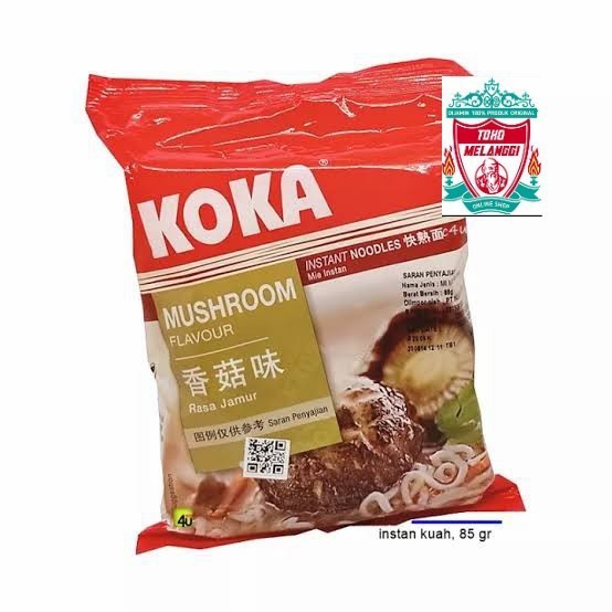 

Koka Mushroom Flavour Instant Noodle 85 gr | Mie Singapure Rasa Jamur