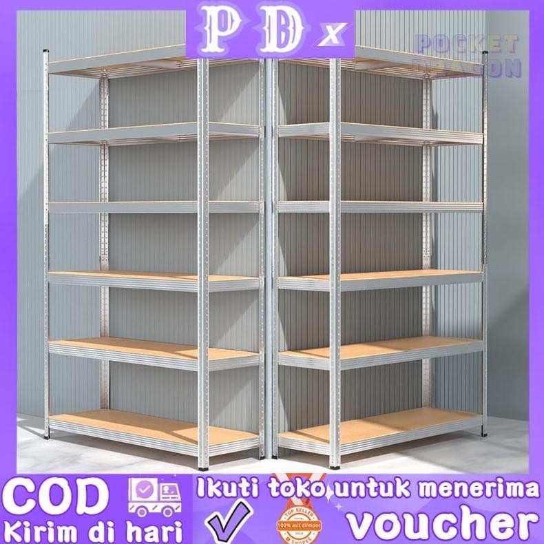 Rak 5 susun Rak 6 susun serbaguna Rak susun besi Rak serbaguna Berlaku untuk lemari/Rak buku/Lemari 