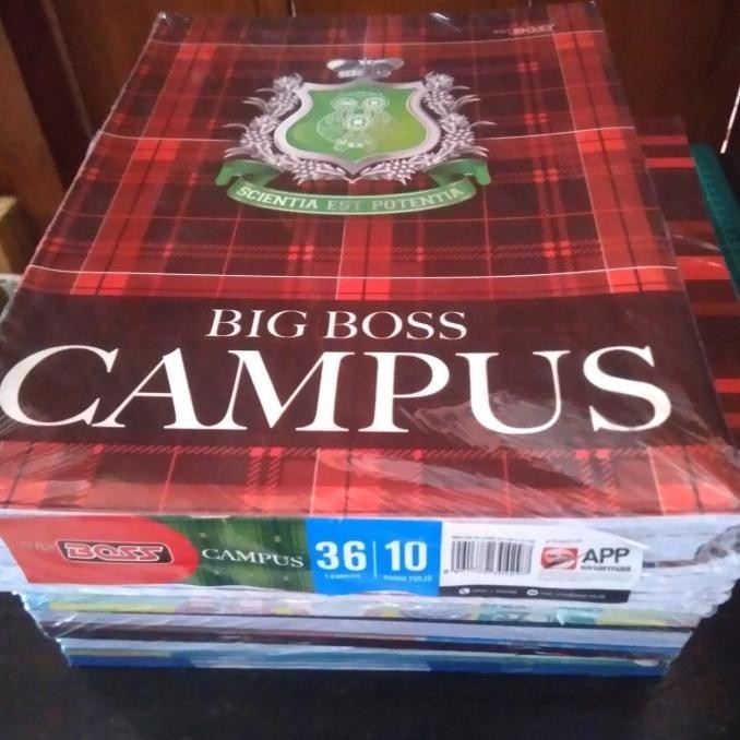 

buku tulis sidu 36 lembar big boss campus per pak isi 10 buku