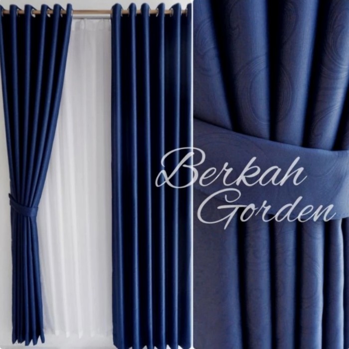 Gorden Blackout Import Polos Serat Embos Minimalis Tebal