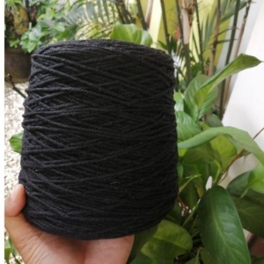 +%+%+%] Tali Tambang Katun Hitam 3mm 5mm Tali Hiasan Dekorasi Bahan Katun Asli