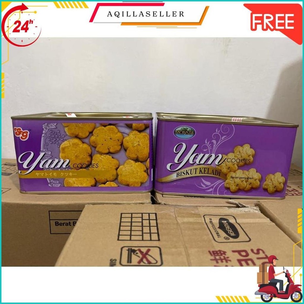 

Monsta Yam / Sg Yam Cookies Kaleng / Biskuit Keladi Malaysia 700Gr Siap Kirim