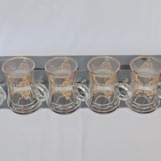 gelas sahi tea set gelas arab timur tengah tanpa tatakan gelas souven H85M