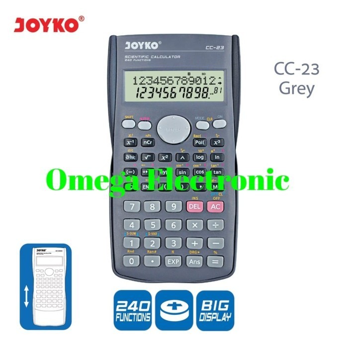 

Ready Joyko CC23 Calculator Kalkulator Scientific Ilmiah Sekolah CC 23