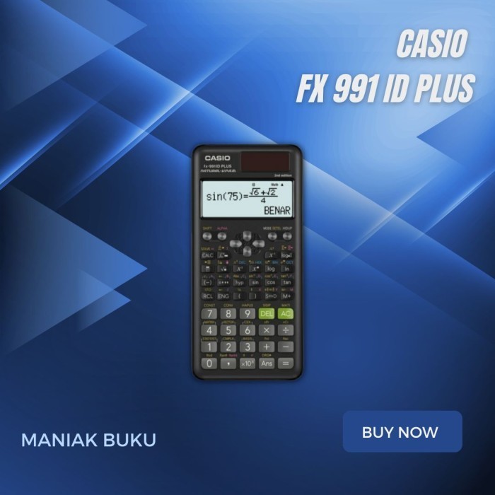 

Ready MB Kalkulator CASIO Scientific FX-991 ID Plus 2nd edition