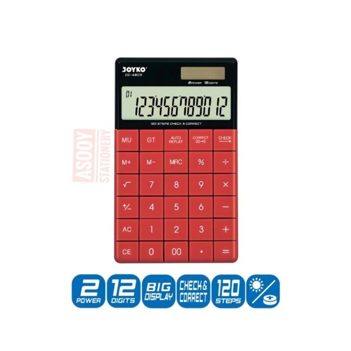 

Ready Calculator /Kalkulator Joyko CC-48CO 12 digits check correct