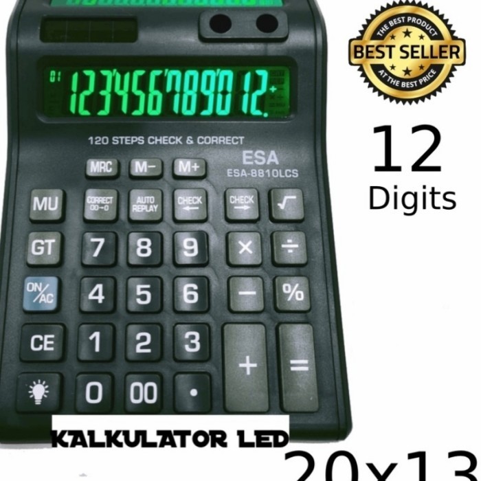 

Ready Kalkulator Digital LED 2 Layar 12 Digit ESA - Kalkulator Check
